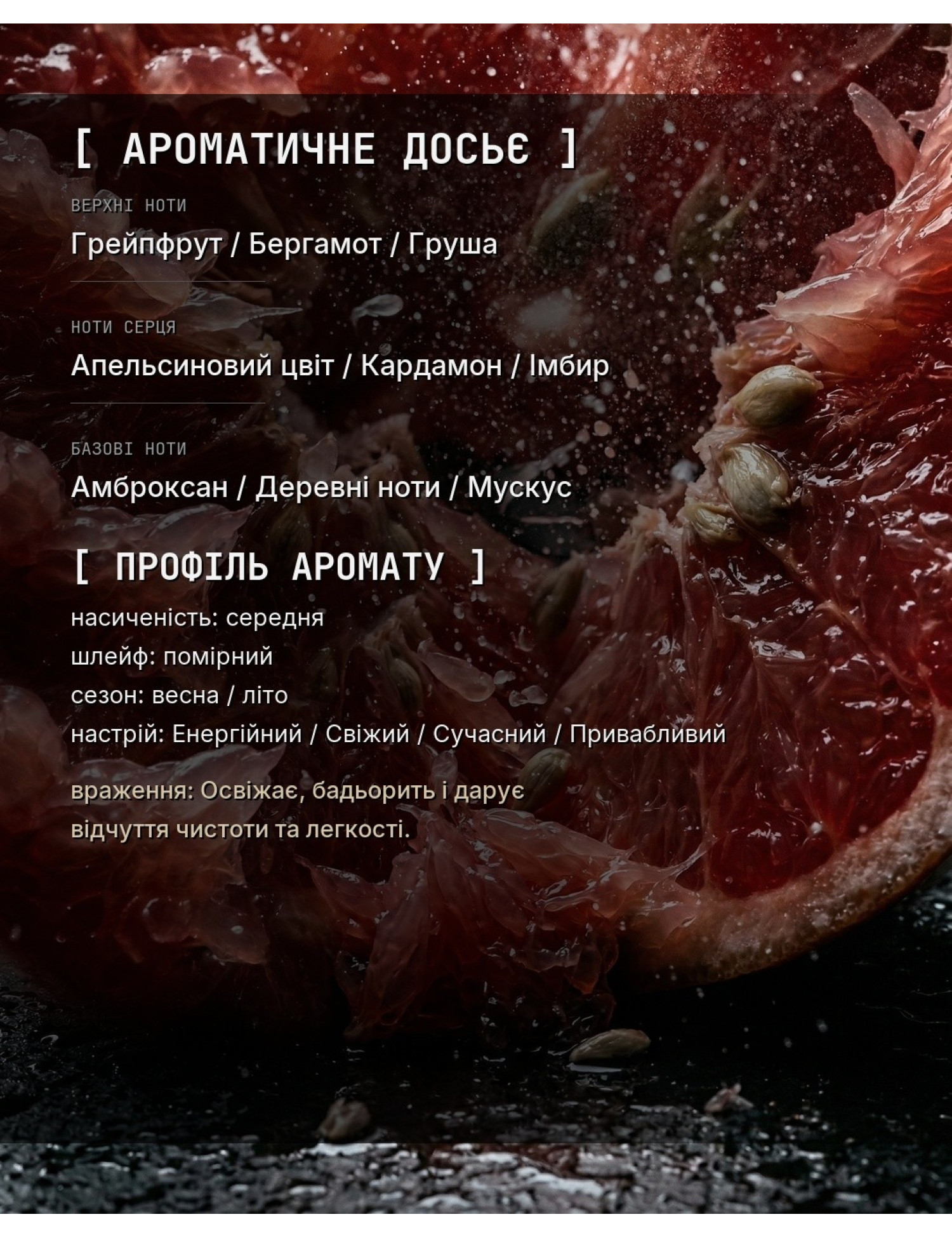 OLFx Niche BLUE TALISMAN — ароматичне досьє OLFx