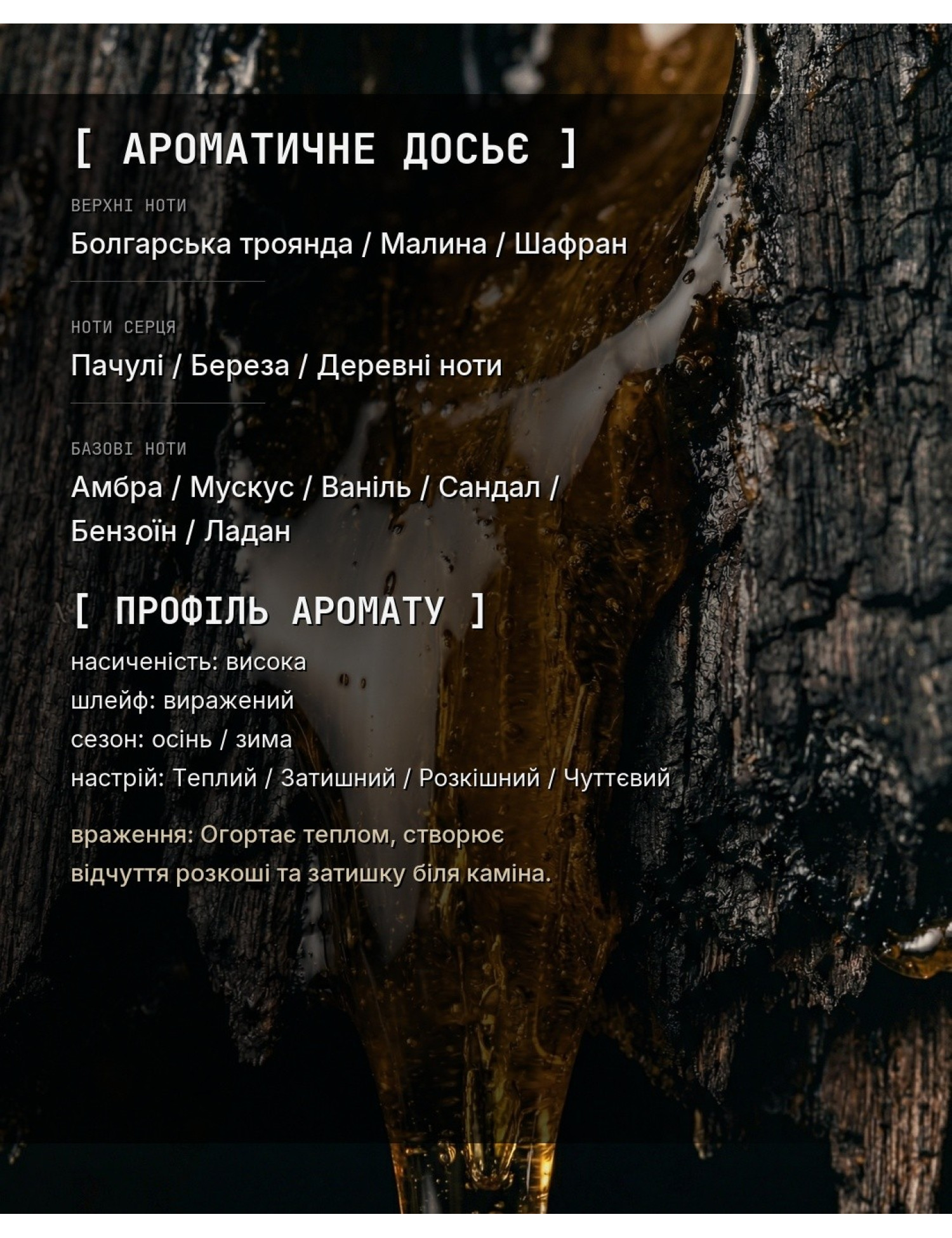 OLFx Niche TERRONI — ароматичне досьє OLFx