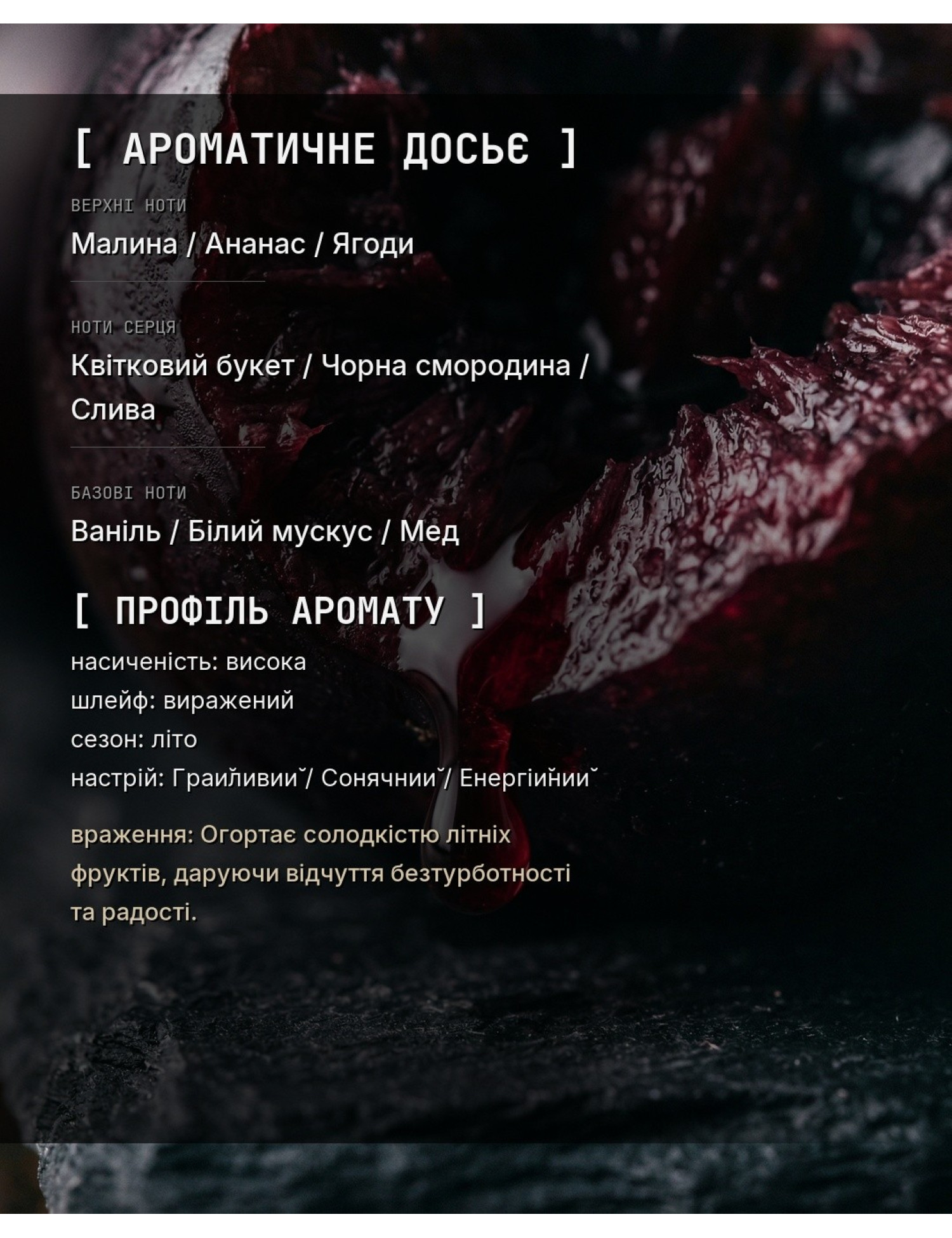 OLFx Niche HAYATI — ароматичне досьє OLFx